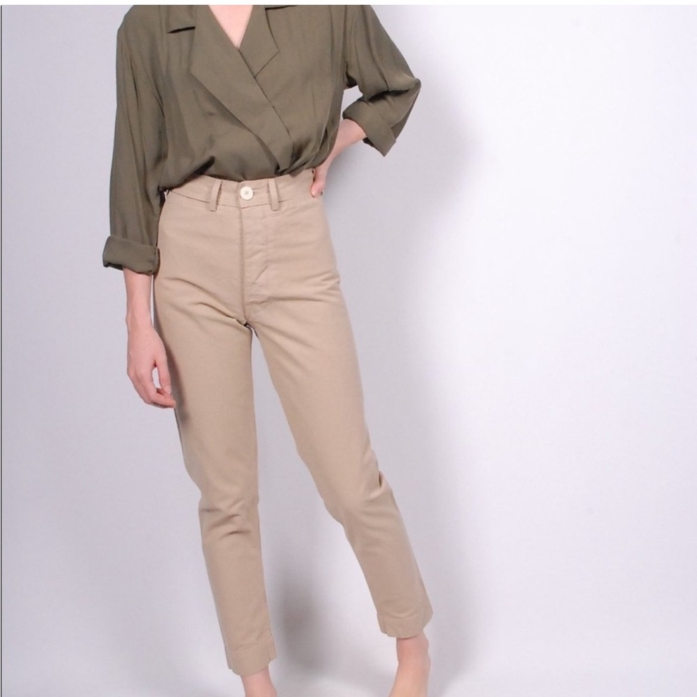 Jesse Kamm Ranger Pants in Street beige 4 fine cotton canvas